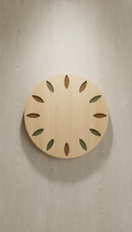 Sage Leaf Minimalist Clock