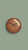Classic Round Hardwood Wall Clock
